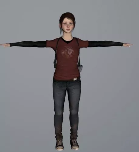 Ellie The Last Of Us Free 3d Model Fbx Open3dmodel