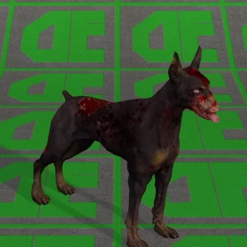 Zombie From Graveyard Scene 3d model