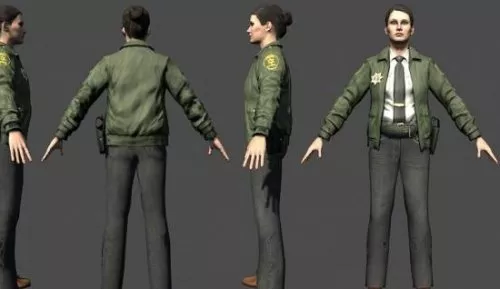 Sheriff Sarah Breaker Character 3d model Sheriff Sarah Breaker Character 3d model