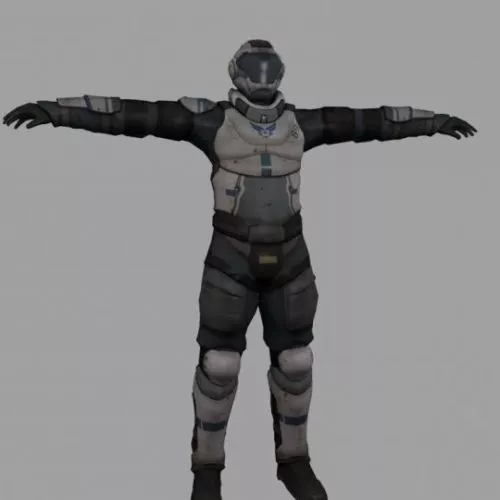 Chinese Soldier In Uniform 3d model