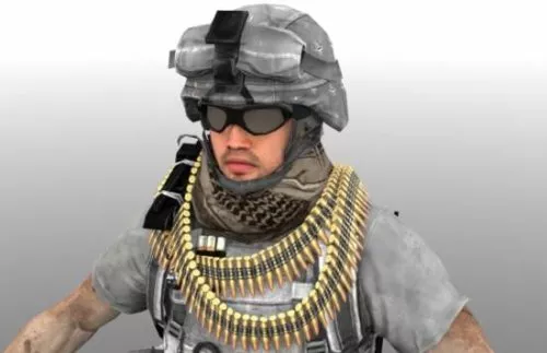 USA Support Soldier Character 3d model USA Support Soldier Character 3d model