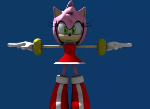 Amy Rose 3d model Amy Rose 3d model
