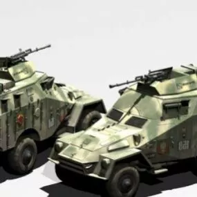 Btr-40 Army Vehicle 3d model