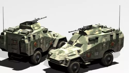 Btr-40 Army Vehicle 3d model Btr-40 Army Vehicle 3d model