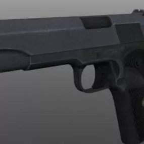 1911 Short Gun 3d model
