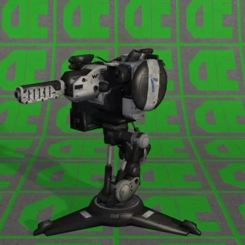Sentry Turret Weapon 3d model Sentry Turret Weapon 3d model