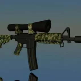 M4 Scop Silencer 3d model