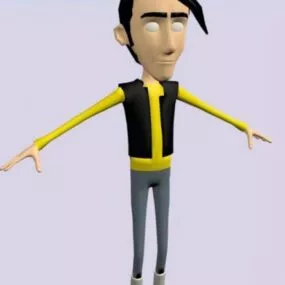 Cartoon Boy Character 3d model