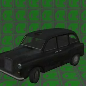 London Cab Destroyed 3d model