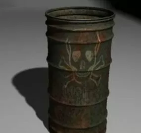 Old Oil Barrel 3d model