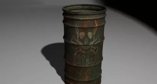 Rustic Fuel Barrel 3d model