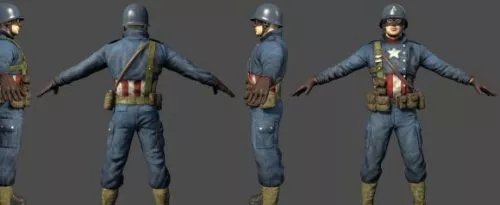 Captain America 3d model Captain America 3d model