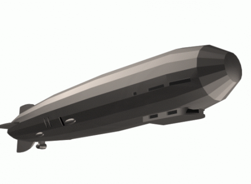 Flying Zeppelin Airship 3d model
