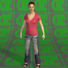 Casual Girl 3d model