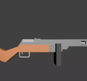 Blocky Ppsh41 3d model