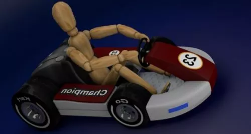 Little Go Kart 3d model Little Go Kart 3d model