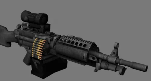 M249 Machine Gun 3d model M249 Machine Gun 3d model