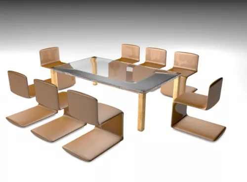 Office Table Sets 3d model Office Table Sets 3d model