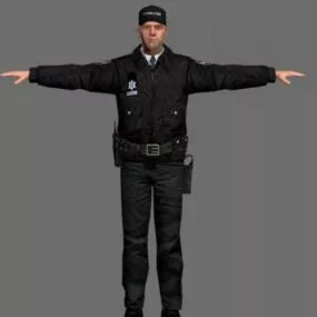 Security Man Character 3d model
