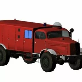 Fire Truck German Benz 3d model