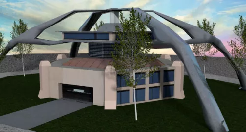 Techy House Building 3d model Techy House Building 3d model