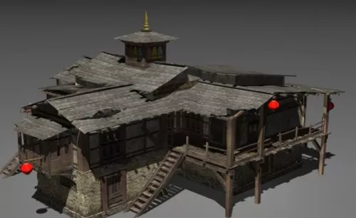 Tibet House 3d model Tibet House 3d model