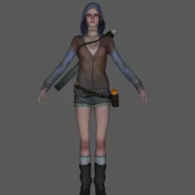 Kat Girl Character 3d model