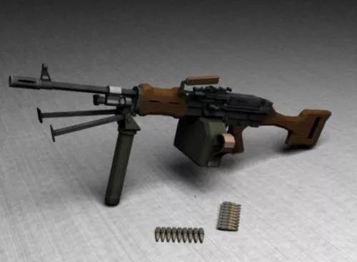 Machine Gun Resident Evil 3d model Machine Gun Resident Evil 3d model