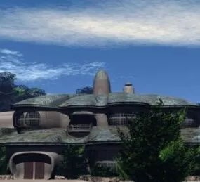 Futuristic Rural House 3d model