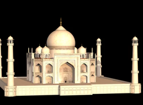 Taj Mahal Building 3d model Taj Mahal Building 3d model