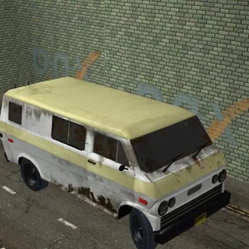 Classic Camper Van Car 3d model