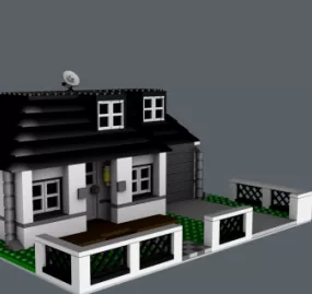 Modern House  Building 3d model
