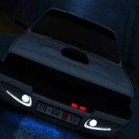 Yugo Koral Night Rider (modified Car) 3d model