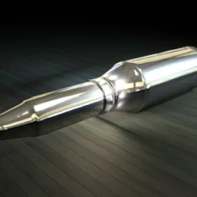 Silver Rifle Bullet 3d model