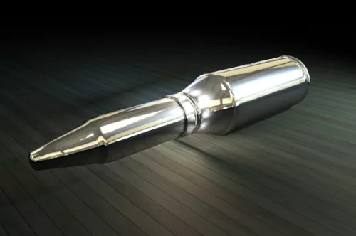 Silver Rifle Bullet 3d model Silver Rifle Bullet 3d model