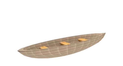 Sport Canoe Boat 3d model Sport Canoe Boat 3d model