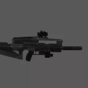 Auto Rifle Gun 3d model