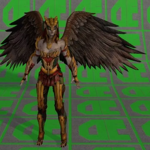 Hawkgirl 3d model Hawkgirl 3d model