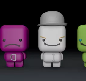 Cute Cartoon Character 3d model