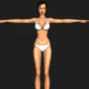 Lara Croft Bikini Character 3d model