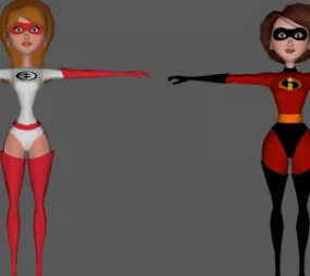 Elastigirl Character 3d model