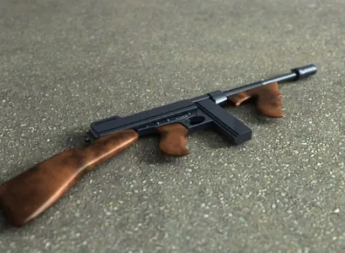 Thompson Submachine Gun 3d model Thompson Submachine Gun 3d model