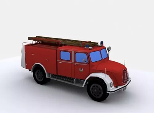 Magirus Deutz Round-hood-style Firetrucks Middle 50s Era 3d model Magirus Deutz Round-hood-style Firetrucks Middle 50s Era 3d model