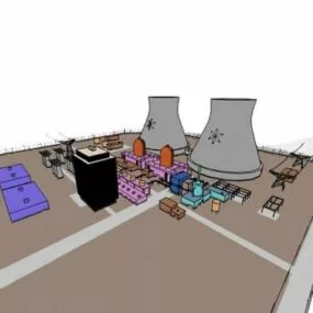 Nuclear Building 3d model