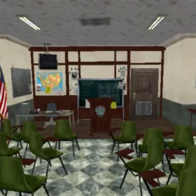 Briefing Room Interior Scene 3d model