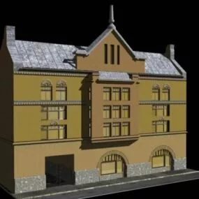 Vintage House Building 3d model