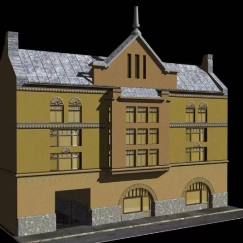 Vintage House Building 3d model Vintage House Building 3d model