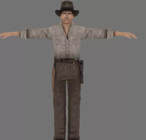 Indiana Jones 3d model Indiana Jones 3d model