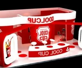 Interior Scene Exhibition Shop House 3d model
