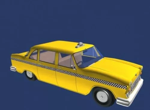 Yellow Cab 3d model Yellow Cab 3d model